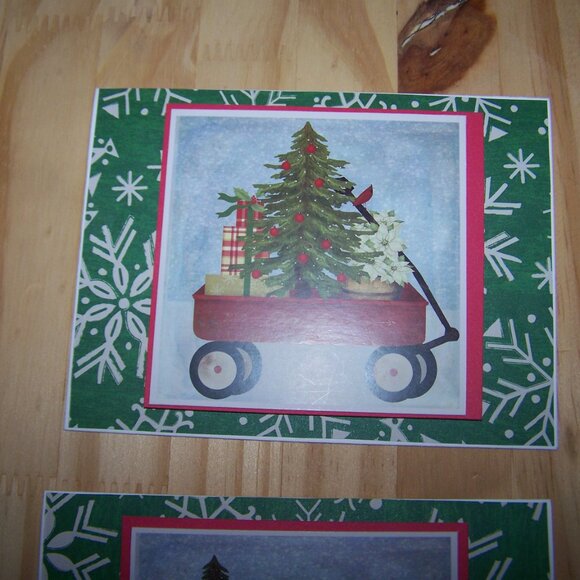 Handmade Set of 12 Vtg Transport Christmas Cards - Picture 2 of 13